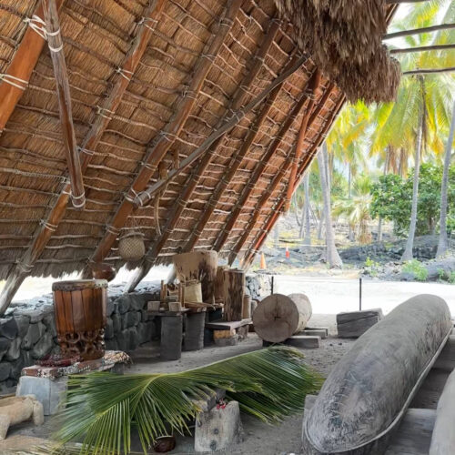 A tropical historic site with artifact examples