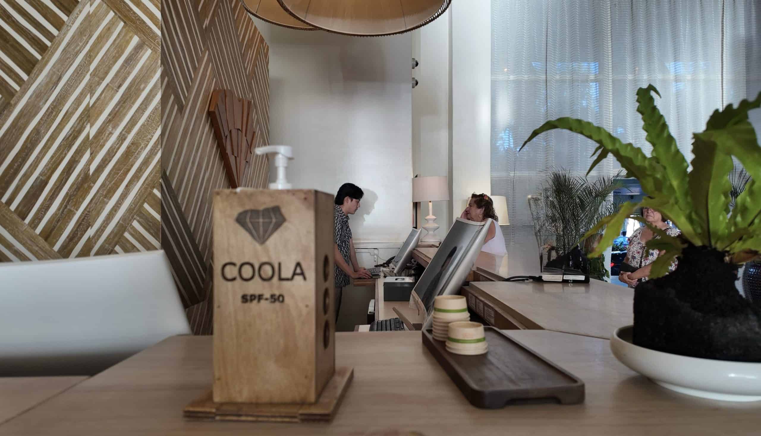 Complimentary Coola organic sunscreen at Kaimana Beach Hotel.